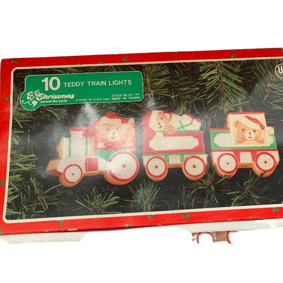Christmas Around The World House Of Lloyd TEDDY TRAIN Lights NIB Non-Working - Picture 3 of 4
